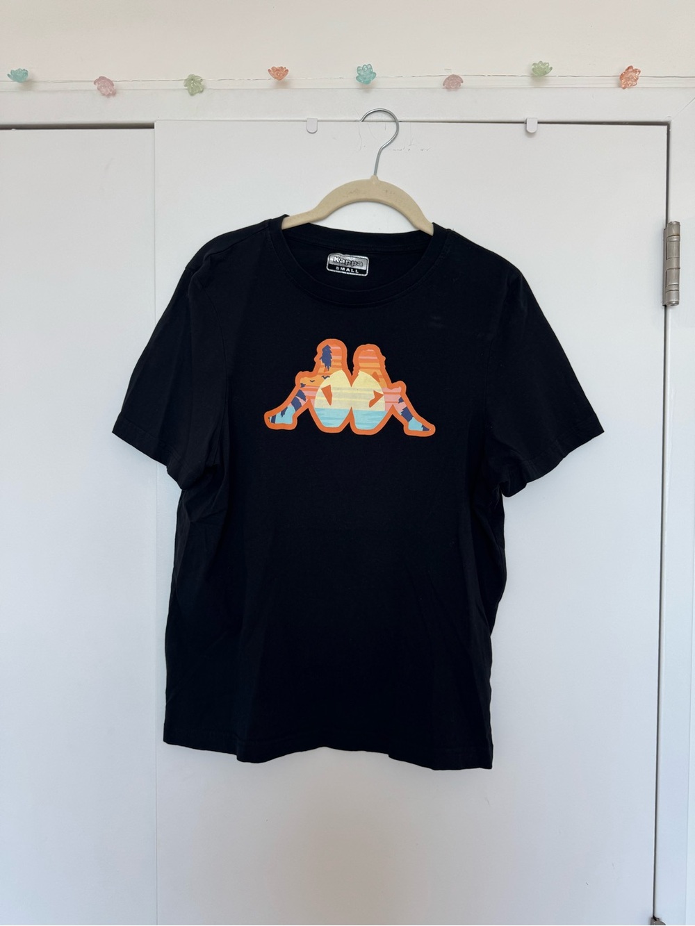 Kappa Black Tee with White Logo